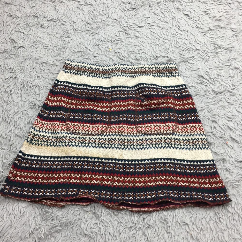Esprit Mini Skirt Aztec Print With Pockets Size Large